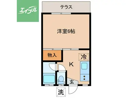 デサリータ泉(1K/1階)の間取り写真