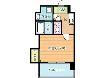 協和大手町ビル(1K/9階)の間取り写真