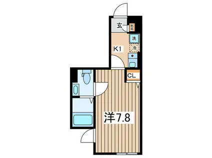 デア 清新(1K/1階)の間取り写真