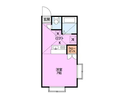 ロイヤルパレス新発田A棟(1K/1階)の間取り写真