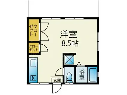 仁戸名町Hアパート(ワンルーム/1階)の間取り写真