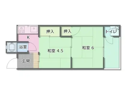 第2光久文化(2K/1階)の間取り写真