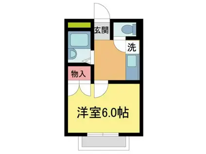 レオパレスサウスCOURT(1K/1階)の間取り写真