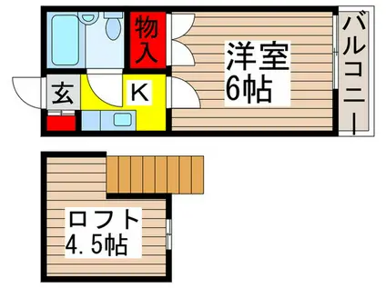 メゾン福栄第二(1K/2階)の間取り写真