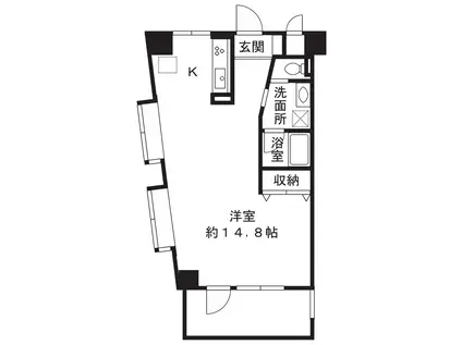 メディカルクリア野川(ワンルーム/4階)の間取り写真