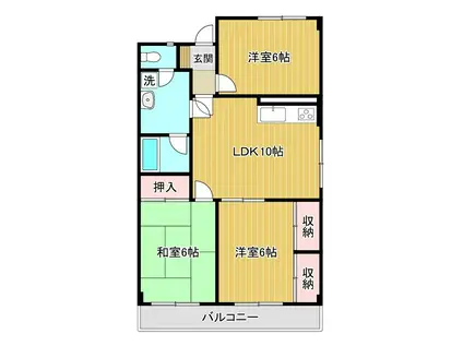 パークサイド青葉(3LDK/3階)の間取り写真