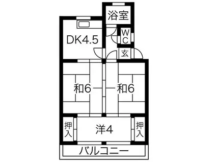 TS北一色(3DK/1階)の間取り写真