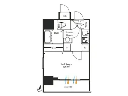 GRAN PASEO 神田駅前(1K/4階)の間取り写真