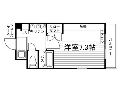 SAISON馨(1K/4階)の間取り写真