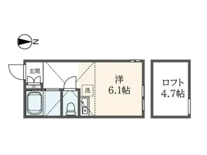 メゾンフィエール横浜(ワンルーム/1階)の間取り写真