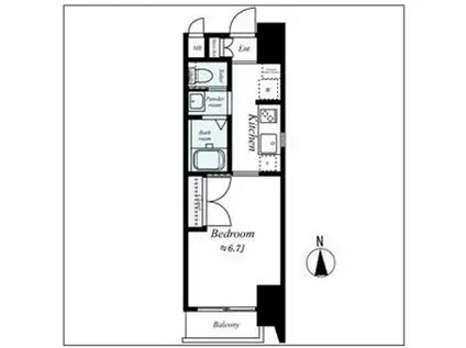 エスライズ都島(1K/5階)の間取り写真