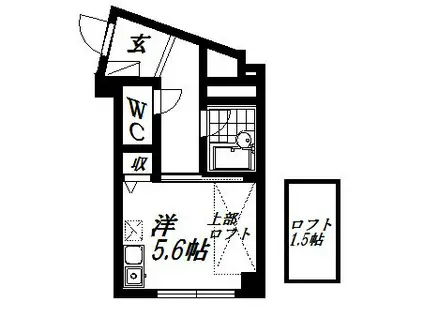 フォーレスト21(ワンルーム/2階)の間取り写真