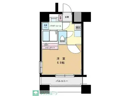 エクセレントシティ千葉中央(1K/12階)の間取り写真