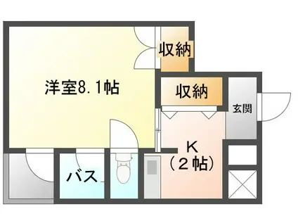 ルミエール西中央(1K/5階)の間取り写真