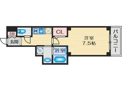 ヴィレッヂ曽根南(1K/3階)の間取り写真