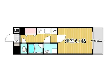 KANOACIA(1K/8階)の間取り写真