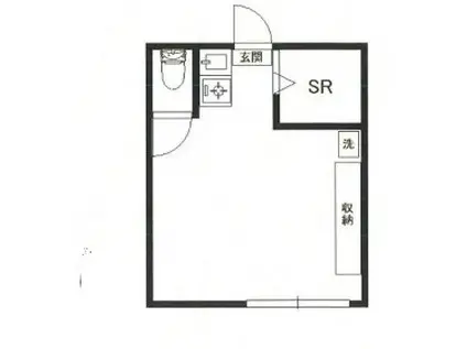 レジェンドハウス目白台(ワンルーム/2階)の間取り写真