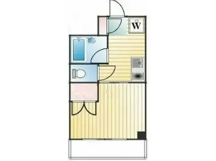 萬来ビル(1K/4階)の間取り写真