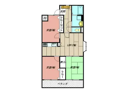 アビタシオン・オキ(3LDK/4階)の間取り写真