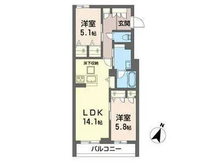 ルミナスタウン(2LDK/1階)の間取り写真