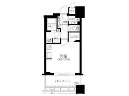 白金ザ・スカイ イースト棟(ワンルーム/5階)の間取り写真