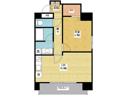 プランドール千種(1LDK/2階)の間取り写真