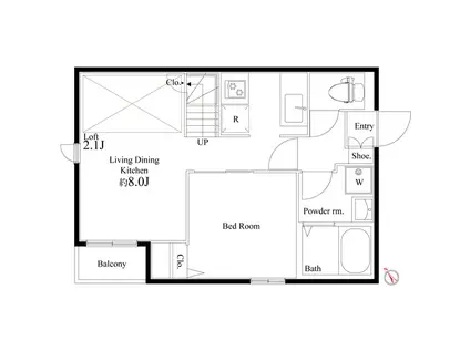 CBおゆみ野アヴァンス(1LDK/2階)の間取り写真