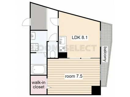 シャルムドミール(1LDK/4階)の間取り写真
