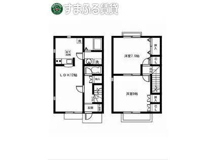 ファミール 新(2LDK/1階)の間取り写真