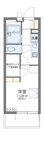 レオパレスウィステリアI(1K/1階)の間取り写真