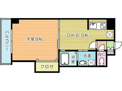 フリーエントUT(1DK/2階)の間取り写真