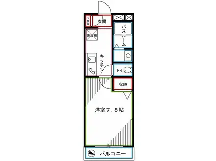 SUNJURAKU(1K/1階)の間取り写真