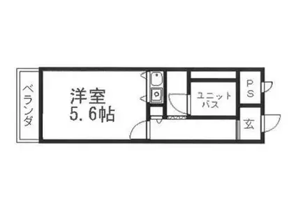 朝日プラザステーションコア福山西町(ワンルーム/5階)の間取り写真