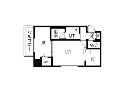 NCウイング白石(1LDK/5階)の間取り写真