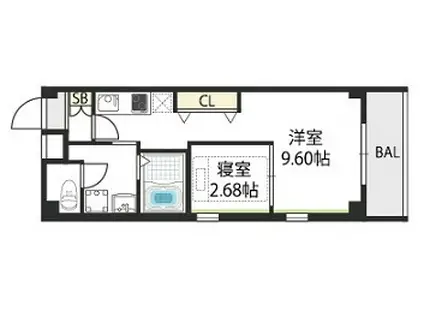 ブイ ルネサンス大塚町(1LDK/1階)の間取り写真