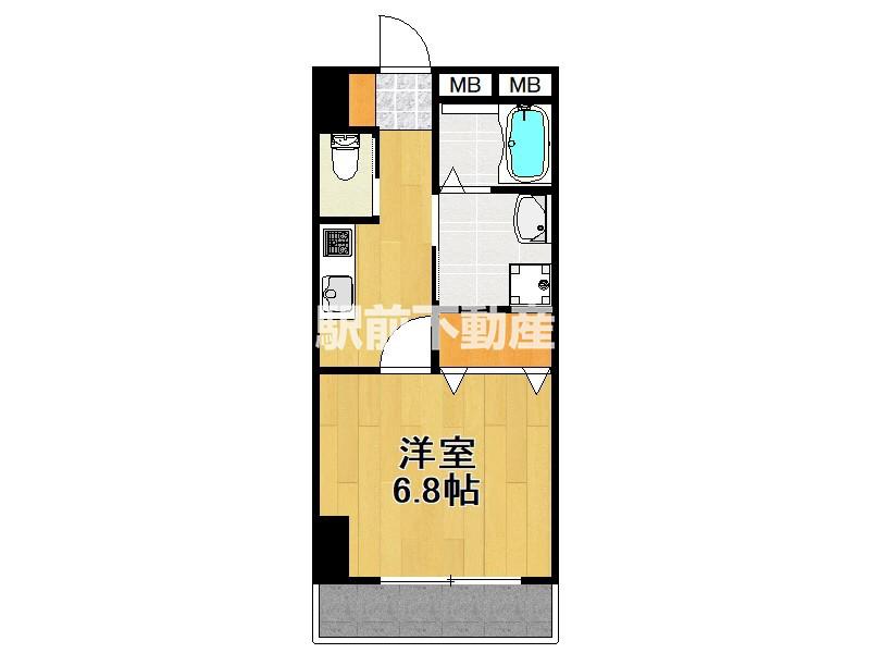 SKハイニックス(1K/2階)の間取り写真