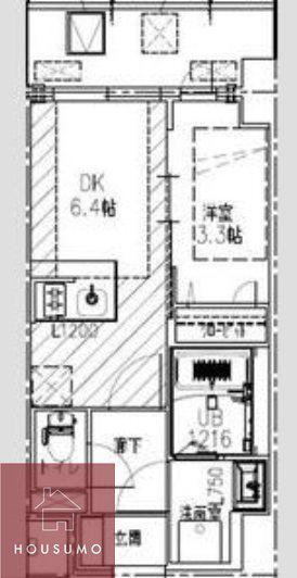 JMFレジデンス都島(1DK/10階)の間取り写真