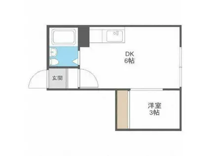 山田コーポ(1DK/2階)の間取り写真