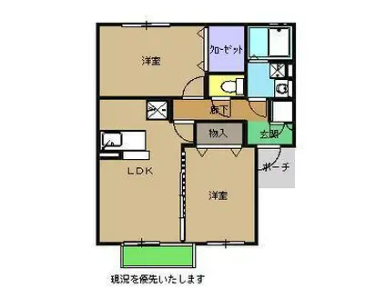 ルビナ グランデ(2LDK/1階)の間取り写真