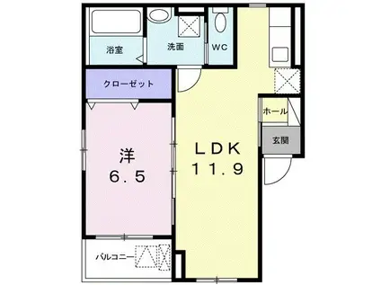 CON BRIO I(1LDK/3階)の間取り写真