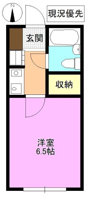 シガ第3ハイツ(1K/3階)の間取り写真