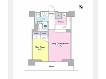 フォレストタウン参宮橋(1LDK/4階)の間取り写真