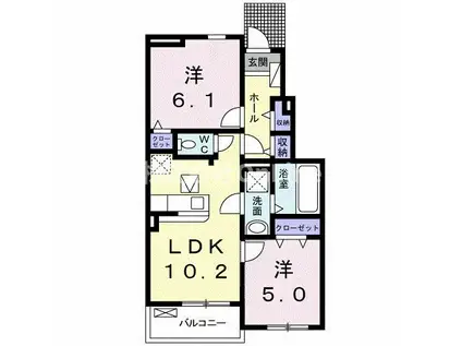 サンリットTF(2LDK/1階)の間取り写真