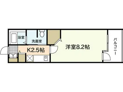 アイステージ十日市(1K/2階)の間取り写真