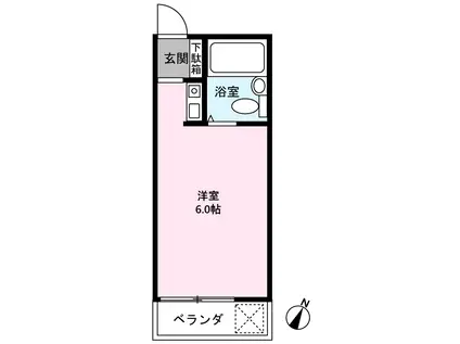 ハイビルドI(ワンルーム/3階)の間取り写真