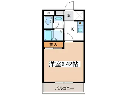 ナカタNOW21(1K/1階)の間取り写真