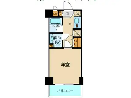 エスコート音羽(1K/4階)の間取り写真