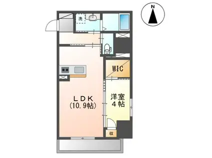 フェアモント千代田(1LDK/9階)の間取り写真