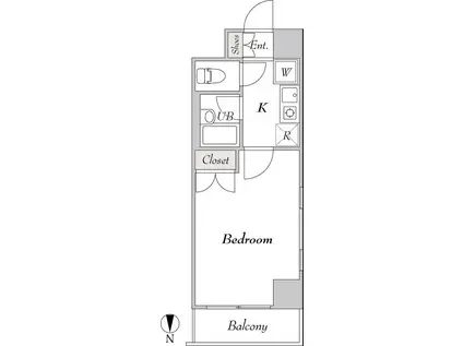 BLUROCK秋葉原(1K/2階)の間取り写真