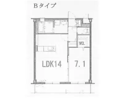 T-FLATS(1LDK/2階)の間取り写真